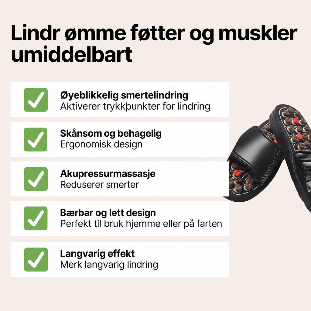 AcuFeet™ – Akupunktur, komfort og velvære i én smart sandal - AVABeauty.no